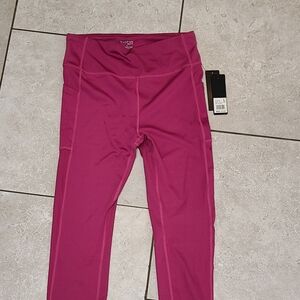 Bebe sport leggings yoga pants legging fuscia logo